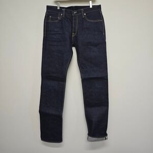 Iron Heart 777S-UHR Slim Tapered Jeans Mens 34 Indigo 21/23oz Selvedge Raw Denim